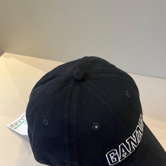 Ganni Black Baseball Cap - Picture 5 of 8